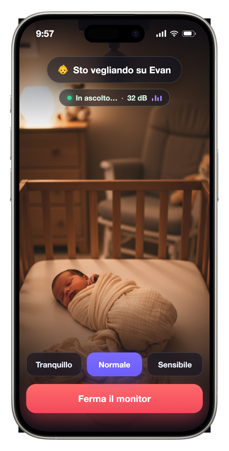 Un baby monitor, già integrato.